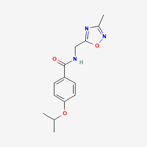 4-isopropoxy-N-((3-methyl-1,2,4-oxadiazol-5-yl)methyl)benzamide