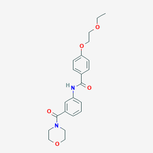 molecular formula C22H26N2O5 B268860 4-(2-ethoxyethoxy)-N-[3-(4-morpholinylcarbonyl)phenyl]benzamide 