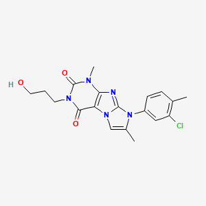 6-(3-Chloro-4-methylphenyl)-2-(3-hydroxypropyl)-4,7-dimethylpurino[7,8-a]imidazole-1,3-dione
