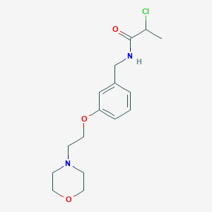 2-Chloro-N-[[3-(2-morpholin-4-ylethoxy)phenyl]methyl]propanamide