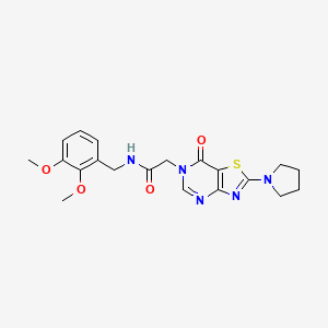 N-(2,3-dimethoxybenzyl)-2-(7-oxo-2-(pyrrolidin-1-yl)thiazolo[4,5-d]pyrimidin-6(7H)-yl)acetamide