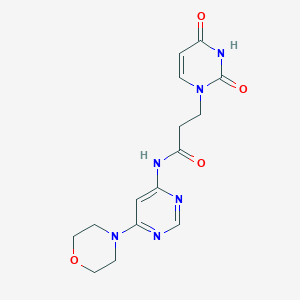 3-(2,4-dioxo-3,4-dihydropyrimidin-1(2H)-yl)-N-(6-morpholinopyrimidin-4-yl)propanamide