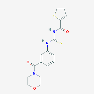 molecular formula C17H17N3O3S2 B268861 N-[3-(4-morpholinylcarbonyl)phenyl]-N'-(2-thienylcarbonyl)thiourea 