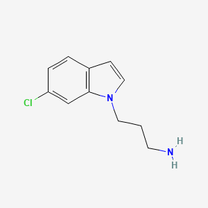 molecular formula C11H13ClN2 B2688614 3-(6-chloro-1H-indol-1-yl)propan-1-amine CAS No. 54298-52-1