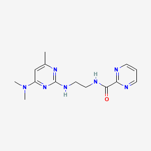 N-(2-((4-(dimethylamino)-6-methylpyrimidin-2-yl)amino)ethyl)pyrimidine-2-carboxamide