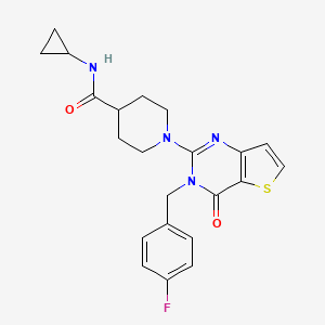 molecular formula C22H23FN4O2S B2688635 2-ethyl-N-[4-(6-methoxy-1,3-benzothiazol-2-yl)-2-methylphenyl]benzenesulfonamide CAS No. 1112306-95-2