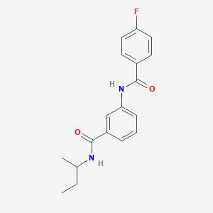 molecular formula C18H19FN2O2 B268864 N-(sec-butyl)-3-[(4-fluorobenzoyl)amino]benzamide 