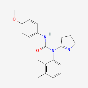 molecular formula C20H23N3O2 B2688647 1-(3,4-二氢-2H-吡咯-5-基)-1-(2,3-二甲基苯基)-3-(4-甲氧基苯基)脲 CAS No. 905778-39-4