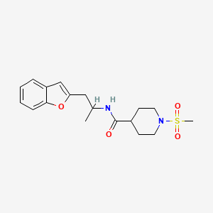 N-(1-(benzofuran-2-yl)propan-2-yl)-1-(methylsulfonyl)piperidine-4-carboxamide