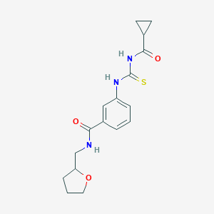 molecular formula C17H21N3O3S B268865 3-{[(cyclopropylcarbonyl)carbamothioyl]amino}-N-(tetrahydrofuran-2-ylmethyl)benzamide 