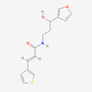 molecular formula C14H15NO3S B2688650 (E)-N-(3-(furan-3-yl)-3-hydroxypropyl)-3-(thiophen-3-yl)acrylamide CAS No. 1428382-31-3