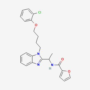 N-(1-{1-[4-(2-chlorophenoxy)butyl]-1H-benzimidazol-2-yl}ethyl)furan-2-carboxamide