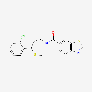Benzo[d]thiazol-6-yl(7-(2-chlorophenyl)-1,4-thiazepan-4-yl)methanone