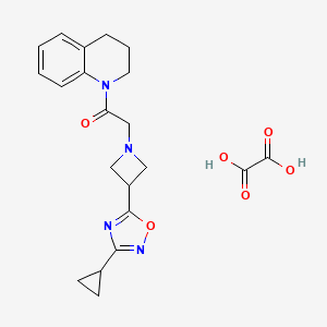 2-(3-(3-cyclopropyl-1,2,4-oxadiazol-5-yl)azetidin-1-yl)-1-(3,4-dihydroquinolin-1(2H)-yl)ethanone oxalate