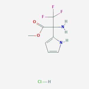 methyl 2-amino-3,3,3-trifluoro-2-(1H-pyrrol-2-yl)propanoate hydrochloride