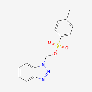 molecular formula C14H13N3O3S B2688663 Benzotriazol-1-ylmethyl 4-methylbenzenesulfonate CAS No. 302931-53-9