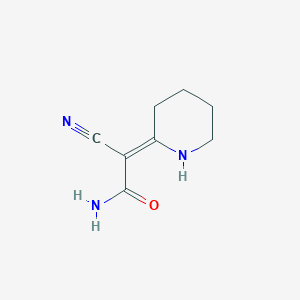 molecular formula C8H11N3O B2688668 (2Z)-2-氰基-2-哌啶-2-基乙酰胺 CAS No. 74671-67-3