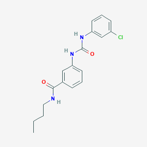 molecular formula C18H20ClN3O2 B268867 N-butyl-3-{[(3-chloroanilino)carbonyl]amino}benzamide 