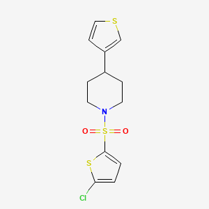 1-((5-Chlorothiophen-2-yl)sulfonyl)-4-(thiophen-3-yl)piperidine