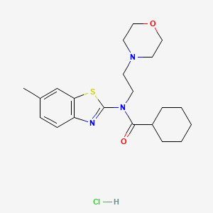 N-(6-methylbenzo[d]thiazol-2-yl)-N-(2-morpholinoethyl)cyclohexanecarboxamide hydrochloride