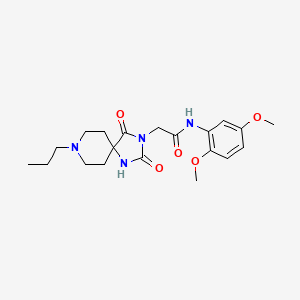 N-(2,5-dimethoxyphenyl)-2-(2,4-dioxo-8-propyl-1,3,8-triazaspiro[4.5]decan-3-yl)acetamide