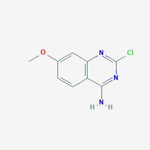 molecular formula C9H8ClN3O B2688685 2-氯-7-甲氧基喹唑啉-4-胺 CAS No. 1107694-98-3