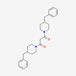 molecular formula C27H34N2O2 B2688688 1,3-Bis(4-benzylpiperidin-1-yl)propane-1,3-dione CAS No. 726152-94-9