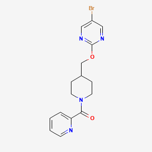 [4-[(5-Bromopyrimidin-2-yl)oxymethyl]piperidin-1-yl]-pyridin-2-ylmethanone