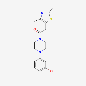 2-(2,4-Dimethylthiazol-5-yl)-1-(4-(3-methoxyphenyl)piperazin-1-yl)ethanone