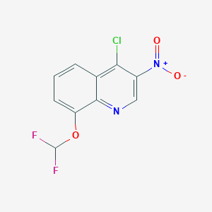 molecular formula C10H5ClF2N2O3 B2688699 4-氯-8-(二氟甲氧基)-3-硝基喹啉 CAS No. 1981148-22-4