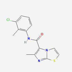 molecular formula C14H12ClN3OS B2688708 N-(3-chloro-2-methylphenyl)-6-methylimidazo[2,1-b][1,3]thiazole-5-carboxamide CAS No. 478066-28-3