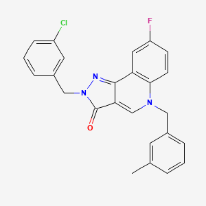 molecular formula C25H19ClFN3O B2688712 2-(3-chlorobenzyl)-8-fluoro-5-(3-methylbenzyl)-2H-pyrazolo[4,3-c]quinolin-3(5H)-one CAS No. 892359-88-5