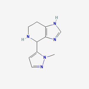 molecular formula C10H13N5 B2688713 5-{1H,4H,5H,6H,7H-imidazo[4,5-c]pyridin-4-yl}-1-methyl-1H-pyrazole CAS No. 1909305-07-2