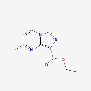 molecular formula C11H13N3O2 B2688714 Ethyl 2,4-dimethylimidazo[1,5-a]pyrimidine-8-carboxylate CAS No. 32704-61-3