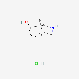 molecular formula C8H16ClNO B2688715 1-Methyl-6-azabicyclo[3.2.1]octan-4-ol hydrochloride CAS No. 2219379-84-5