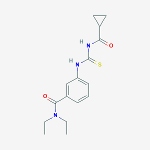 molecular formula C16H21N3O2S B268872 3-{[(cyclopropylcarbonyl)carbamothioyl]amino}-N,N-diethylbenzamide 