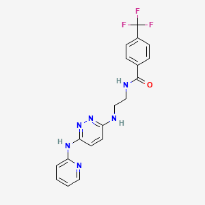 N-(2-((6-(pyridin-2-ylamino)pyridazin-3-yl)amino)ethyl)-4-(trifluoromethyl)benzamide