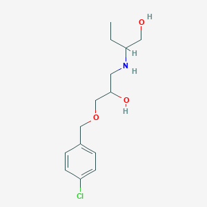 molecular formula C14H22ClNO3 B2688731 2-((3-((4-Chlorobenzyl)oxy)-2-hydroxypropyl)amino)butan-1-ol CAS No. 398997-84-7
