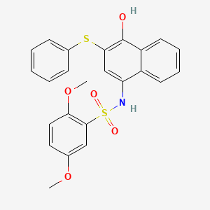 molecular formula C24H21NO5S2 B2688738 [(2,5-Dimethoxyphenyl)sulfonyl](4-hydroxy-3-phenylthionaphthyl)amine CAS No. 865613-70-3