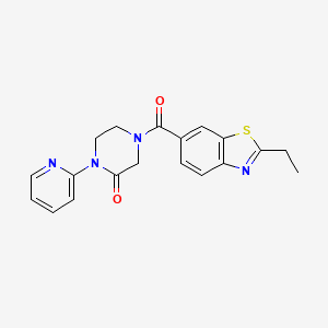 molecular formula C19H18N4O2S B2688740 4-(2-Ethylbenzo[d]thiazole-6-carbonyl)-1-(pyridin-2-yl)piperazin-2-one CAS No. 2310014-48-1