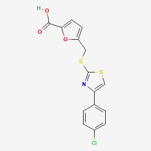 5-({[4-(4-Chlorophenyl)-1,3-thiazol-2-yl]sulfanyl}methyl)furan-2-carboxylic acid