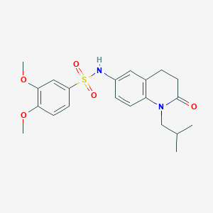 molecular formula C21H26N2O5S B2688747 N-(1-异丁基-2-氧代-1,2,3,4-四氢喹啉-6-基)-3,4-二甲氧基苯磺酰胺 CAS No. 941912-27-2