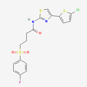 N-(4-(5-chlorothiophen-2-yl)thiazol-2-yl)-4-((4-fluorophenyl)sulfonyl)butanamide
