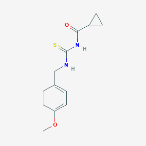 molecular formula C13H16N2O2S B268875 N-[(4-methoxybenzyl)carbamothioyl]cyclopropanecarboxamide 