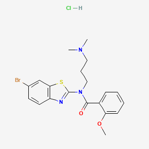 molecular formula C20H23BrClN3O2S B2688753 N-(6-溴苯并[3,4-d]噻唑-2-基)-N-(3-(二甲胺基)丙基)-2-甲氧基苯甲酰胺盐酸盐 CAS No. 1219174-96-5