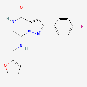 2-(4-fluorophenyl)-7-[(2-furylmethyl)amino]-6,7-dihydropyrazolo[1,5-a]pyrazin-4(5H)-one