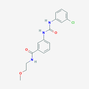 3-{[(3-chloroanilino)carbonyl]amino}-N-(2-methoxyethyl)benzamide