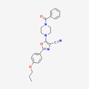 5-(4-Benzoylpiperazin-1-yl)-2-(4-propoxyphenyl)oxazole-4-carbonitrile