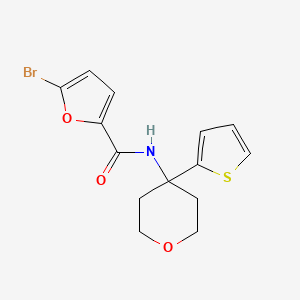 5-bromo-N-[4-(thiophen-2-yl)oxan-4-yl]furan-2-carboxamide