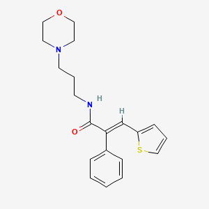 (E)-N-(3-morpholinopropyl)-2-phenyl-3-(2-thienyl)-2-propenamide